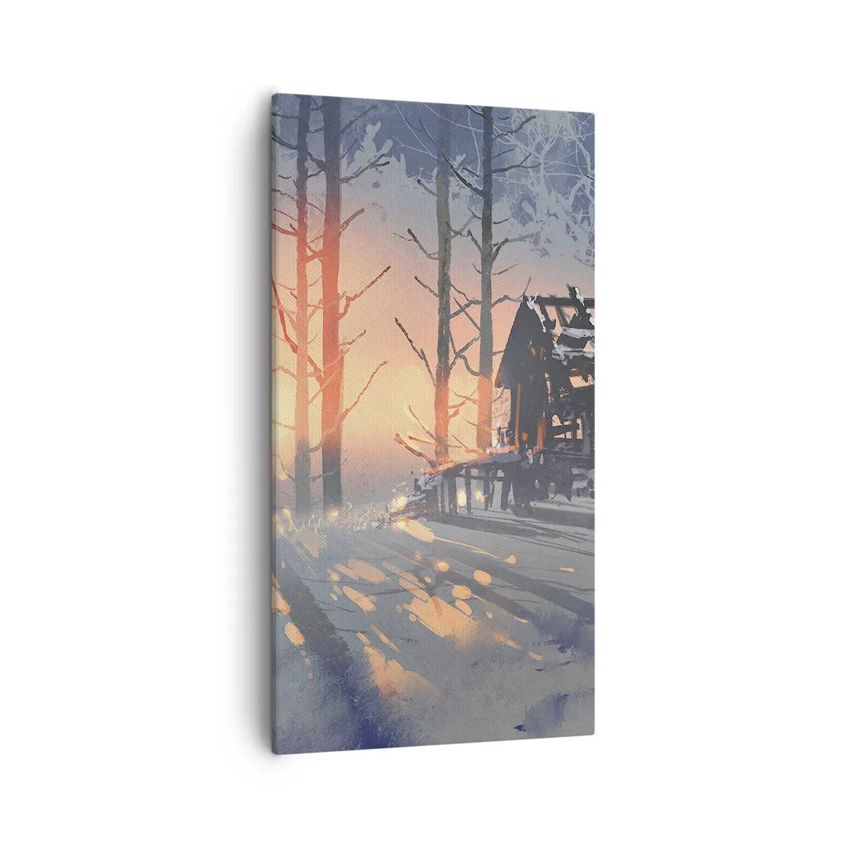 Quadro em tela - Somente o sol espreita aqui - 55x100 cm