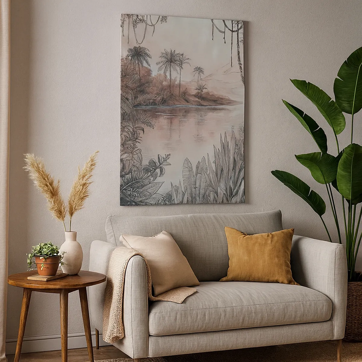 Quadro em tela - Diário de um explorador do século 19 - 50x70 cm