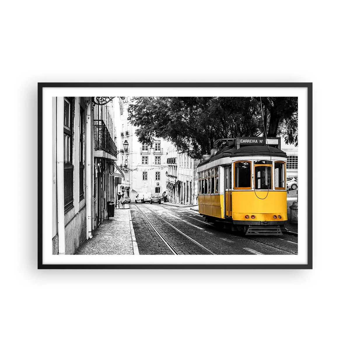 Pôster com moldura preta - E o fado ao fundo - 91x61 cm