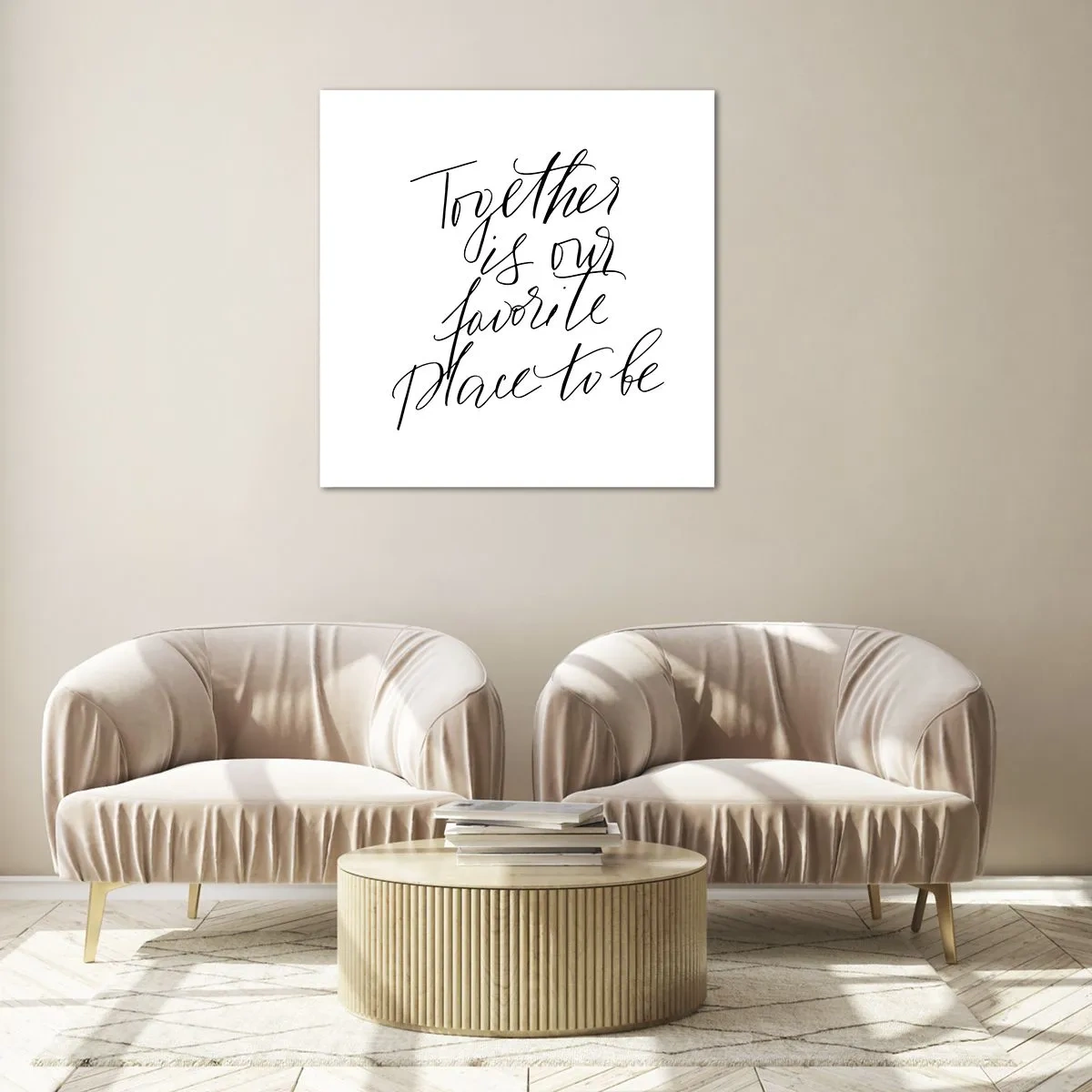 Quadro em vidro - Também sente isso? - 50x50 cm