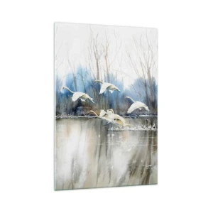 Quadro em vidro - Como no conto de fadas sobre cisnes selvagens - 70x100 cm