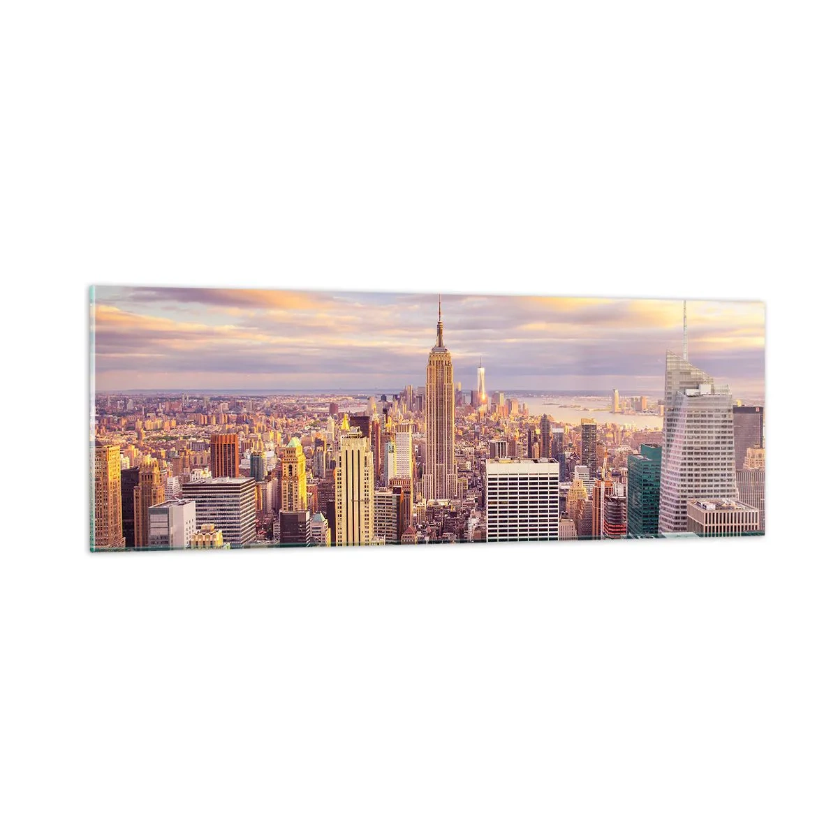 Quadro em vidro - Alcançar as nuvens - 90x30 cm