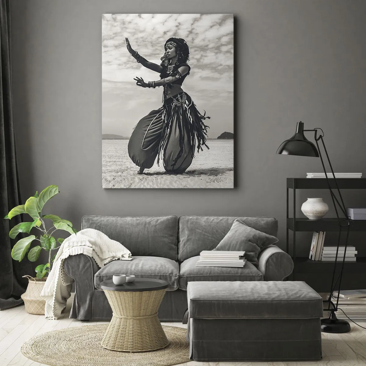 Quadro em tela - Dança das Ilhas do Sul - 45x80 cm