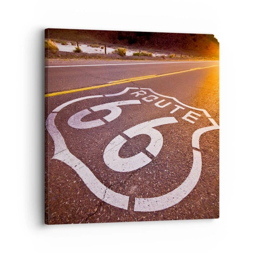 Quadro em tela - A famosa estrada 66 - 30x30 cm