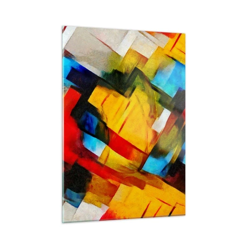 Quadro em vidro - Camadas multicoloridas - 50x70 cm