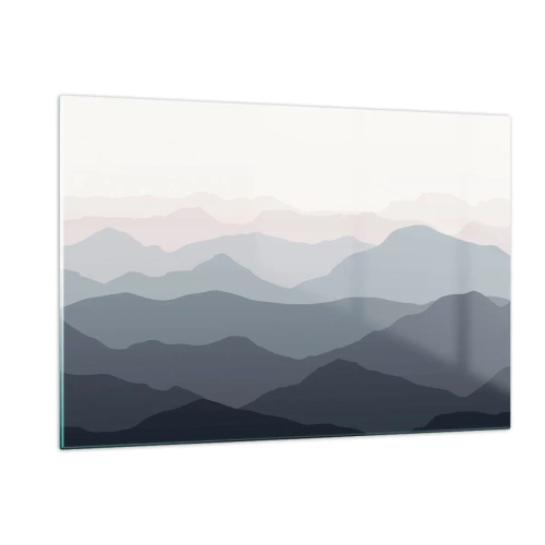 Quadro em vidro - Ondas de montanha - 120x80 cm