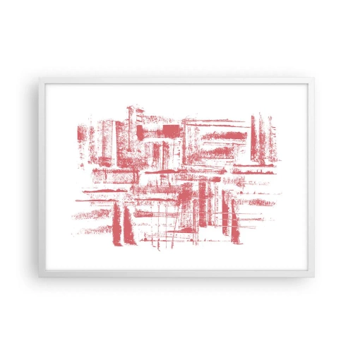 Pôster em moldura branca - Cidade Vermelha - 70x50 cm