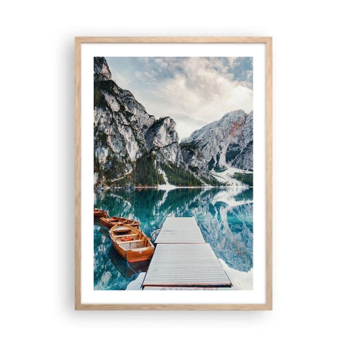 Pôster com moldura de carvalho claro - Vamos mostrar-lhe a beleza - 50x70 cm