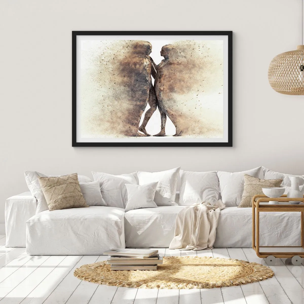 Pôster com moldura preta - Do pó vieram para amar - 91x61 cm