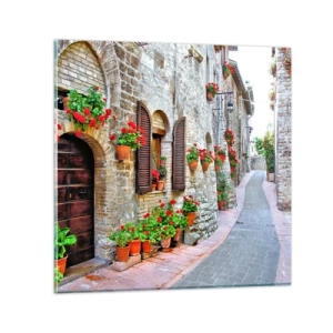 Quadro em vidro - Vibrações italianas - 40x40 cm