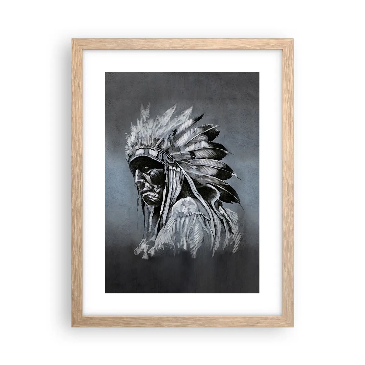 Pôster com moldura de carvalho claro - De volta às raízes - 30x40 cm