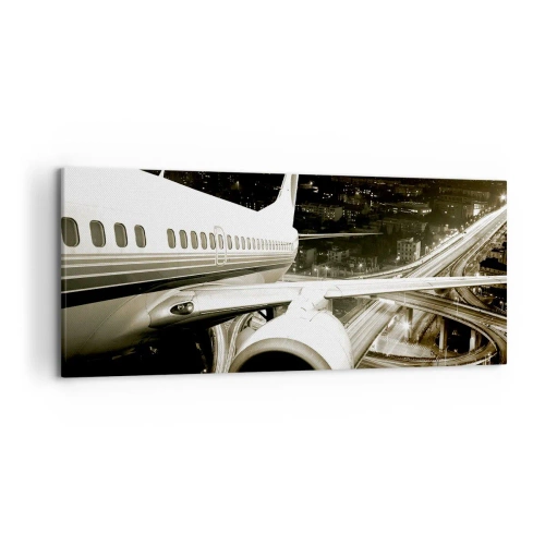 Quadro em tela - Voar para a noite - 120x50 cm