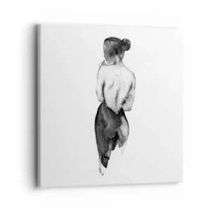 Quadro em tela - Com ela, o mundo desaparece - 40x40 cm