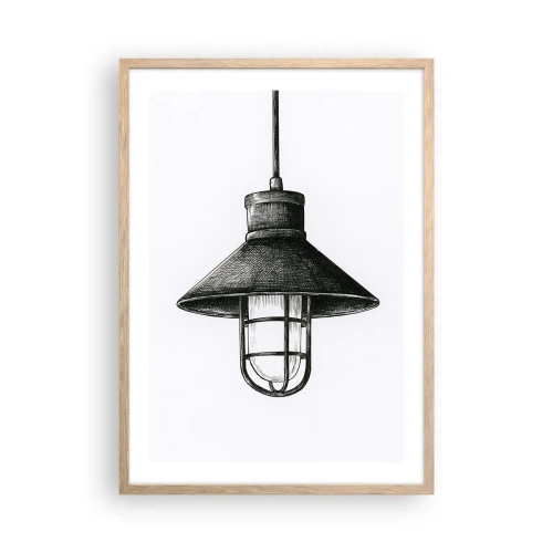 Pôster com moldura de carvalho claro - Como antigamente… - 50x70 cm