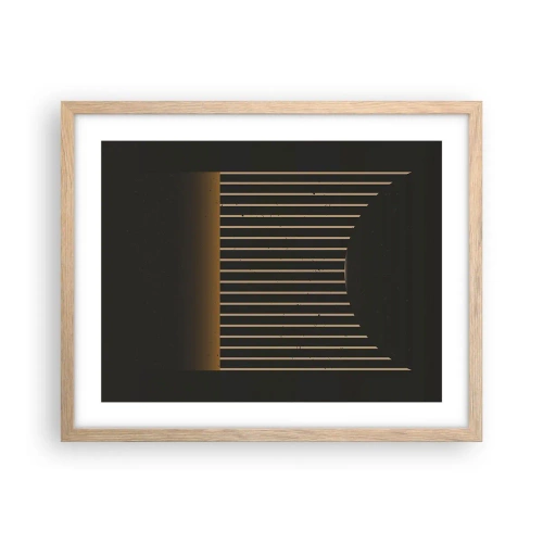 Pôster com moldura de carvalho claro - Explorar a escuridão - 50x40 cm