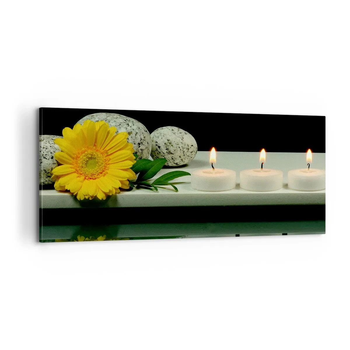 Quadro em tela - Acalmando os sentidos - 100x40 cm