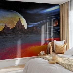 Papel de Parede Premium Canvas - Mundo desconhecido - Abstração, Cosmos, 3D - 400x280 cm