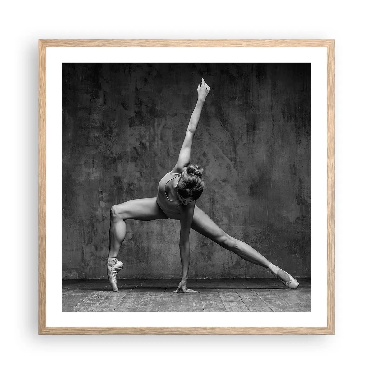 Pôster com moldura de carvalho claro - O equilíbrio ideal - 60x60 cm