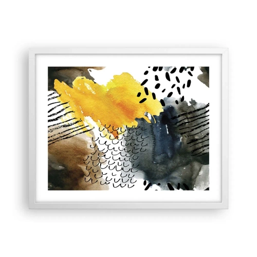 Pôster em moldura branca - Reunião dos elementos da natureza - 50x40 cm