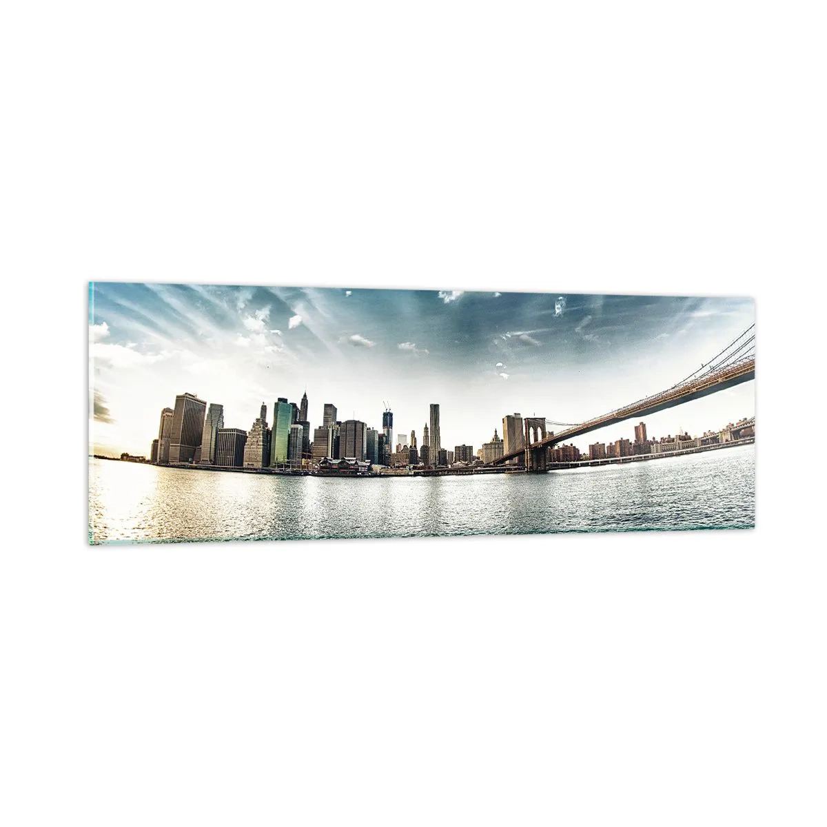 Quadro em vidro - Ilha de Vidro - 90x30 cm