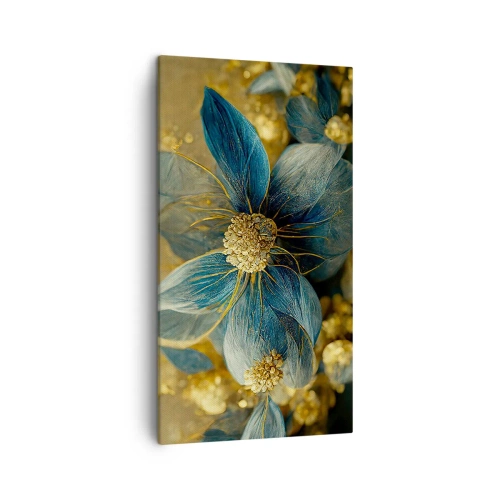 Quadro em tela - Florescer com ouro - 45x80 cm