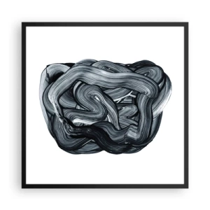 Pôster com moldura preta - Não é assim tão simples - 60x60 cm