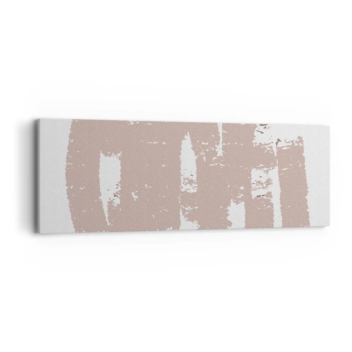 Quadro em tela - Abstração em rosa suave - 90x30 cm