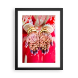 Pôster com moldura preta - Pronto para alcançar a felicidade - 30x40 cm