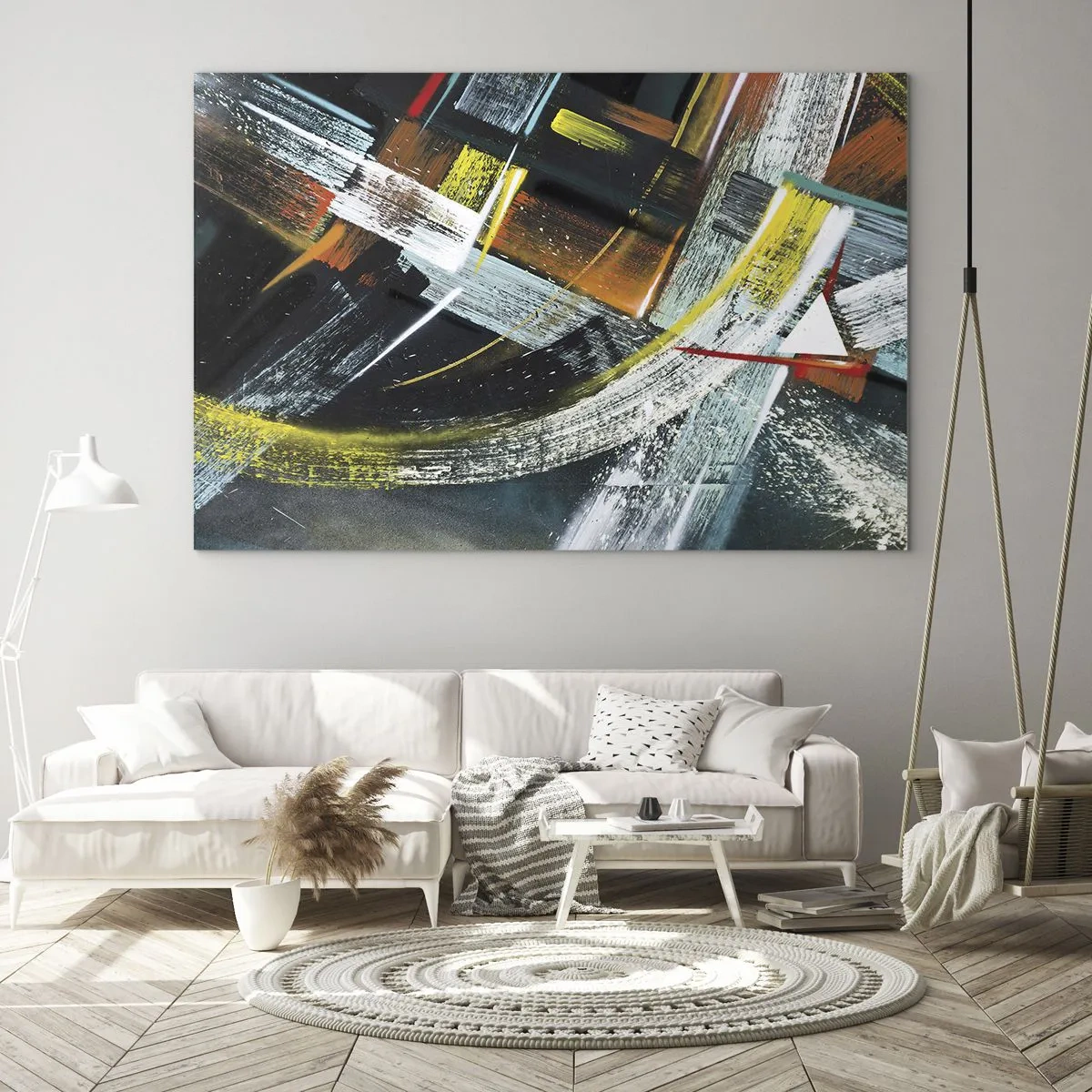 Quadro em vidro - Energia de movimento - 120x80 cm