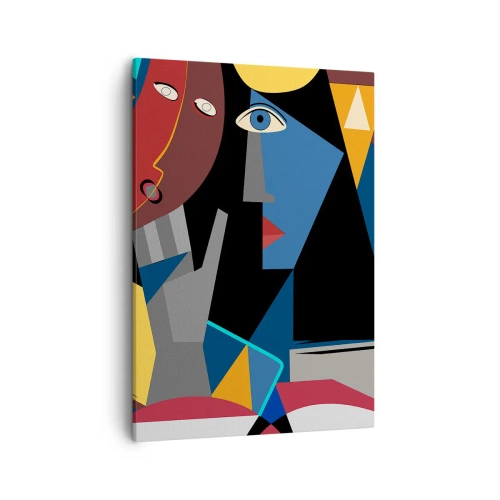 Quadro em tela - Uma conversa entre cubistas - 50x70 cm