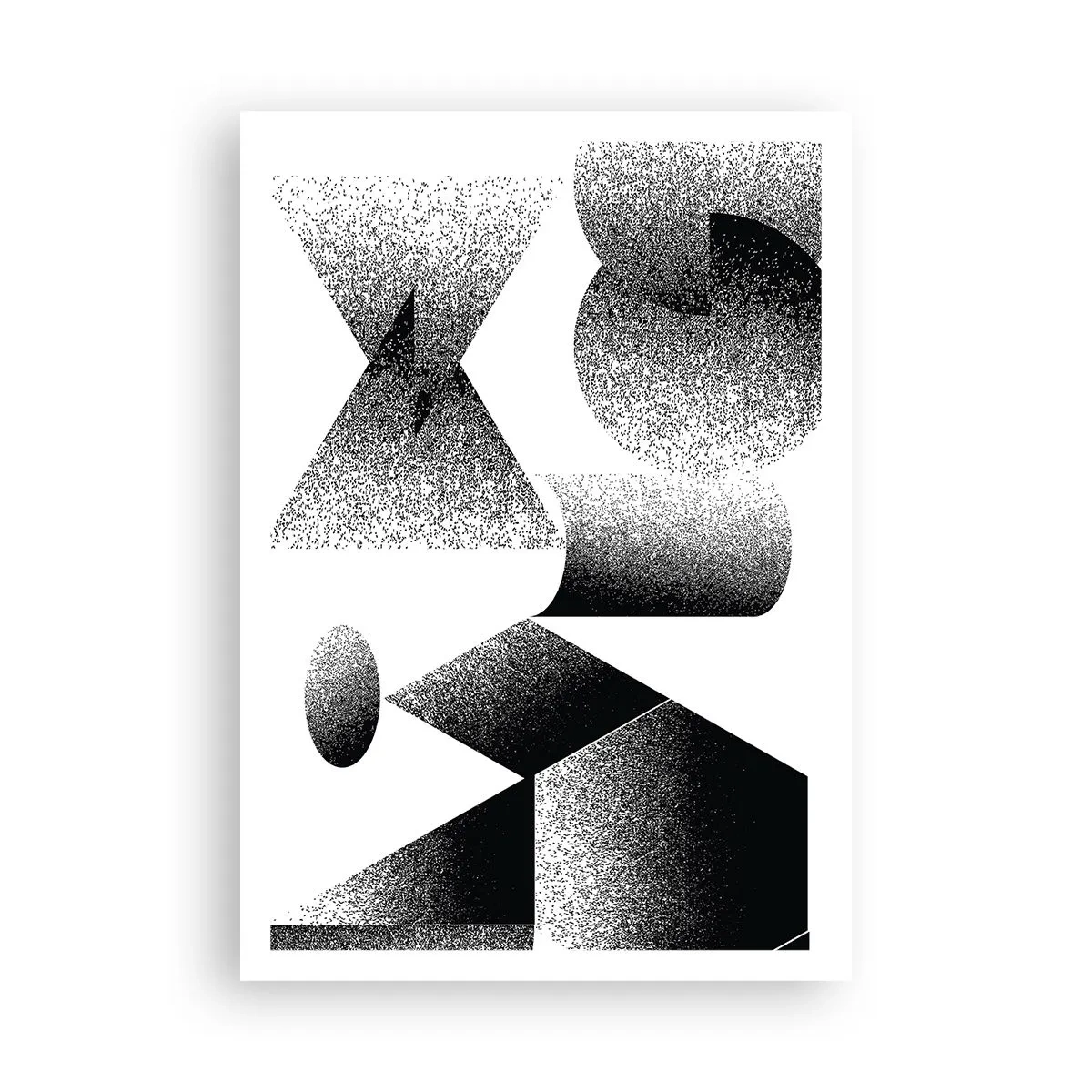 Pôster - Ângulos e ovais - 70x100 cm