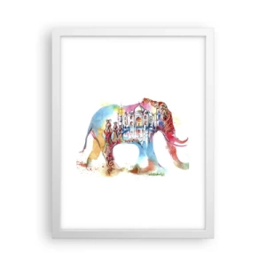 Pôster em moldura branca - Índia - uma aura de amor - 30x40 cm