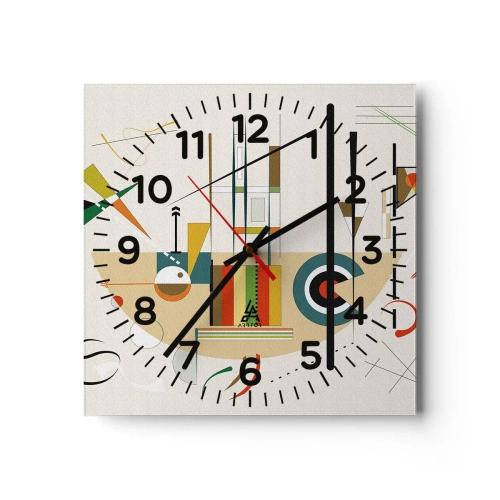 Relógio de parede - Relógio em vidro - E o mundo ri - 40x40 cm