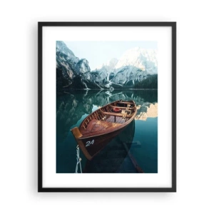 Pôster com moldura preta - Como em vidro pintado - 40x50 cm