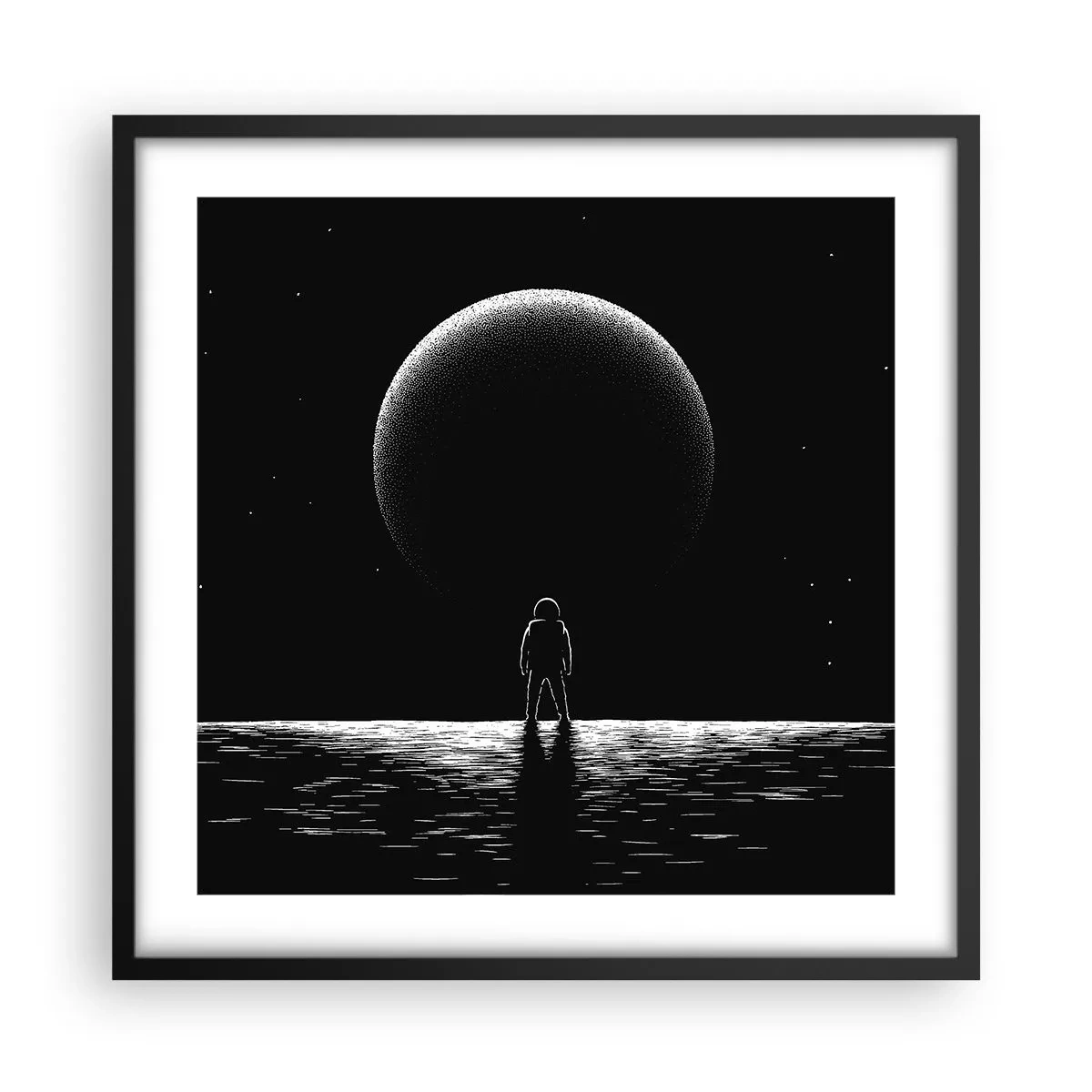 Pôster com moldura preta - Cara a cara - 50x50 cm