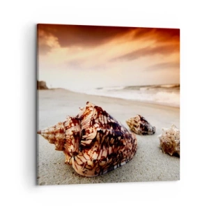 Quadro em tela - Expulso pelas ondas - 50x50 cm