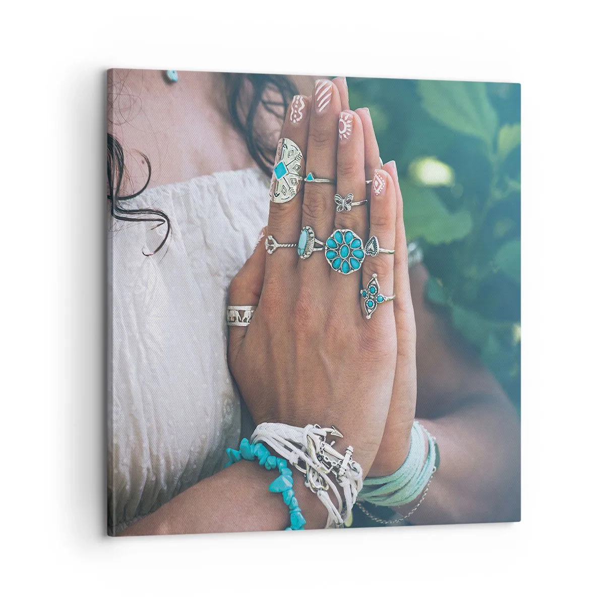 Quadro em tela - Bem-vindo ao centro do ser - 60x60 cm