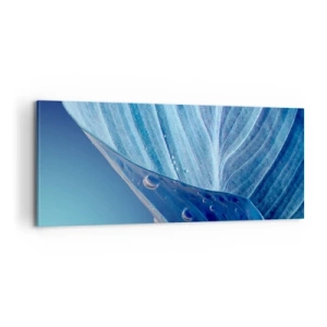 Quadro em tela - Gotas escondidas no azul - 100x40 cm