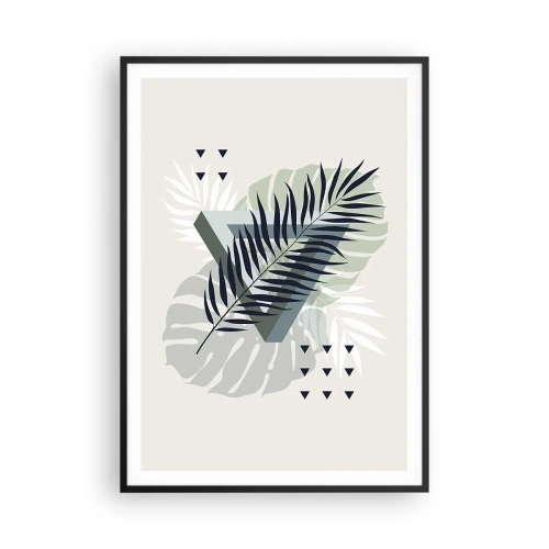 Pôster com moldura preta - Natureza e geometria – duas ordens? - 70x100 cm