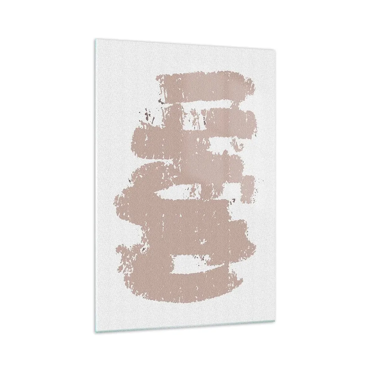 Quadro em vidro - Abstração em rosa suave - 70x100 cm