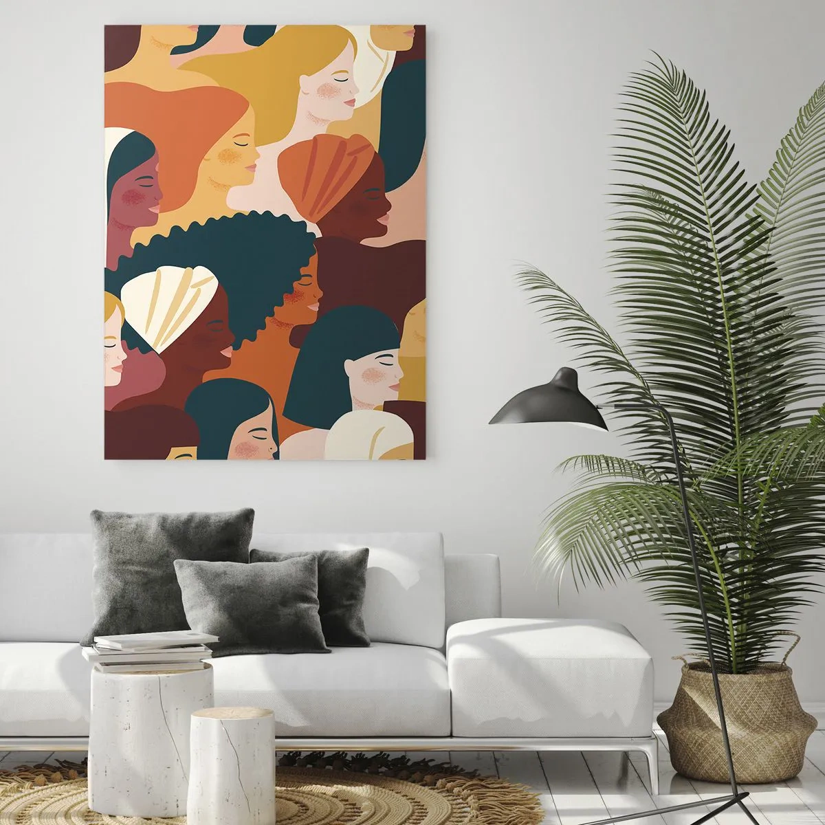 Quadro em vidro - Apenas feminilidade - 80x120 cm