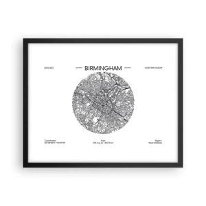 Pôster com moldura preta - Anatomia de Birmingham - 50x40 cm