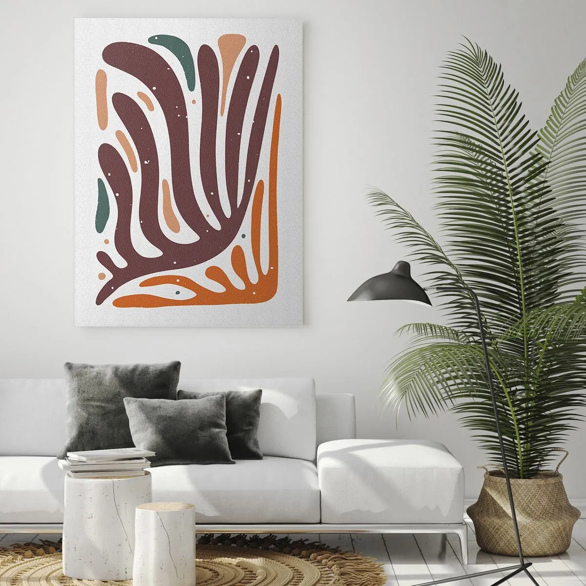 Quadro em vidro - Composição orgánica radiante - 50x70 cm