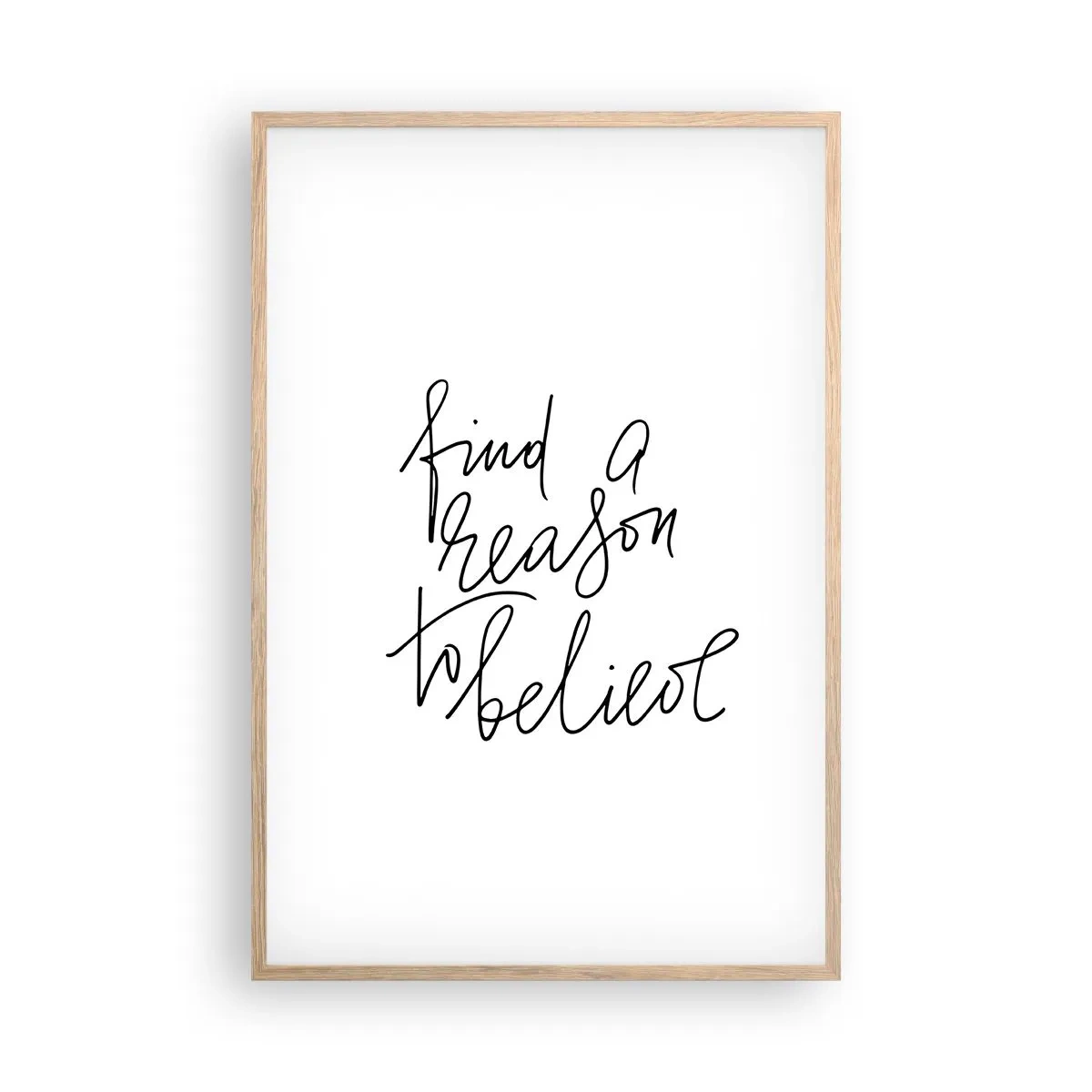 Pôster com moldura de carvalho claro - É possível - 61x91 cm