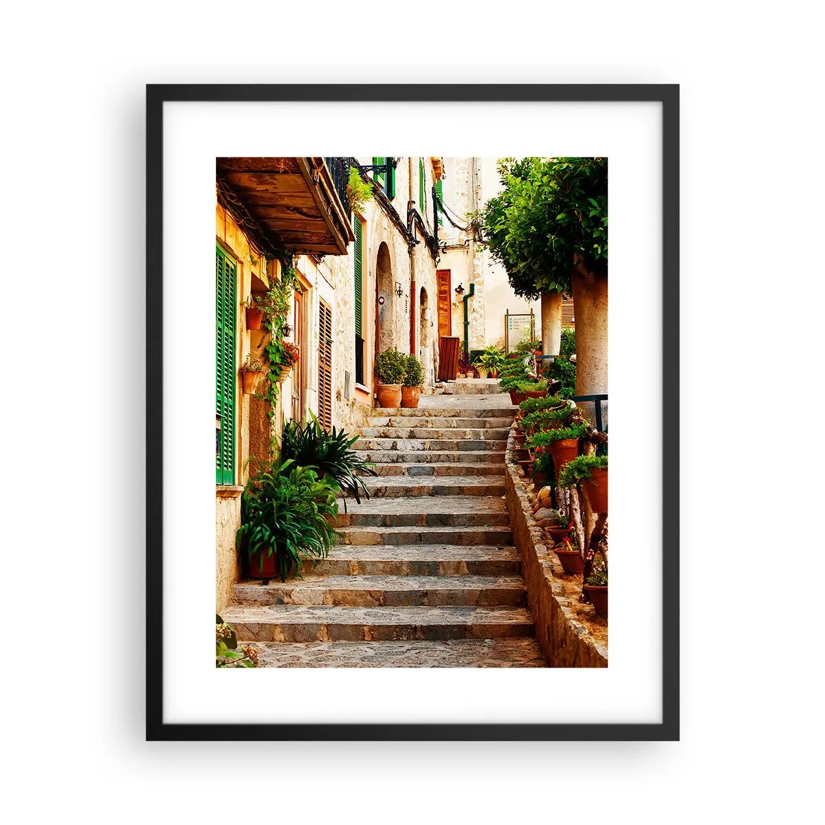 Pôster com moldura preta - O encanto das férias espanholas - 40x50 cm
