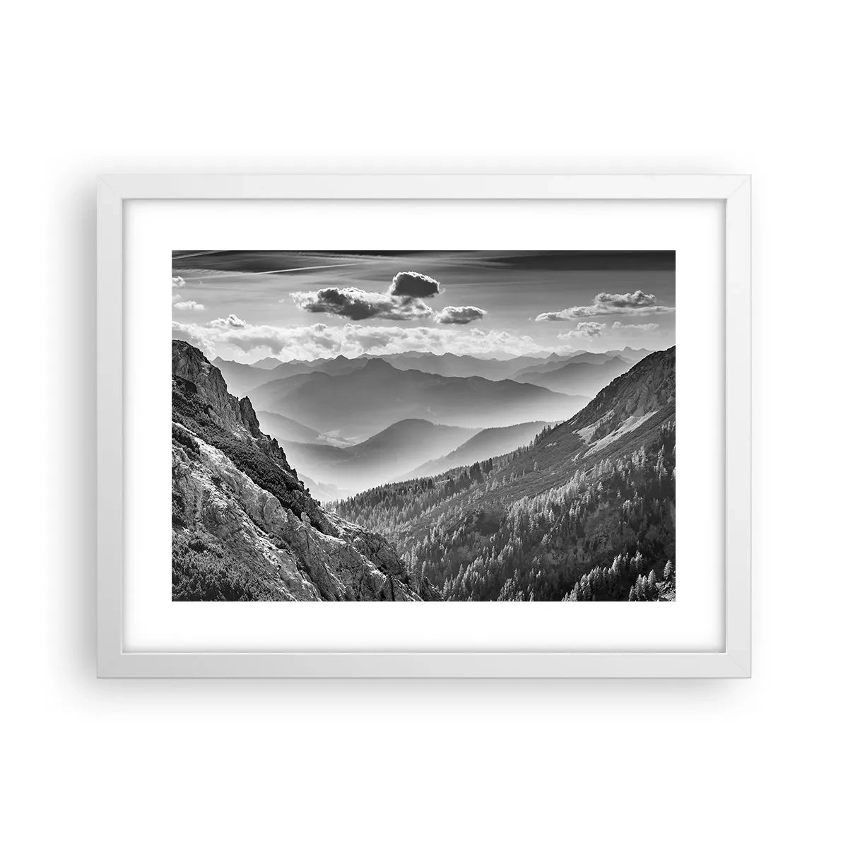 Pôster em moldura branca - Até ao horizonte - 40x30 cm