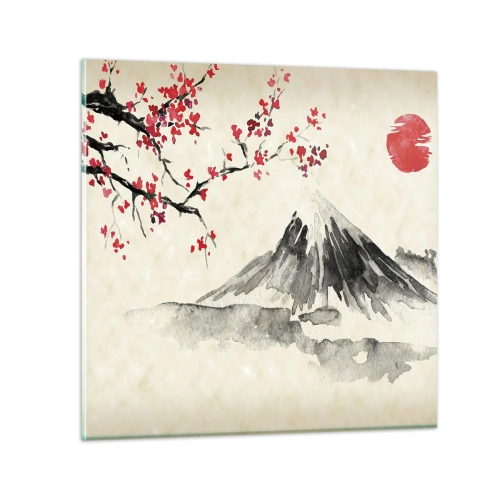 Quadro em vidro - Ame o Japão - 30x30 cm