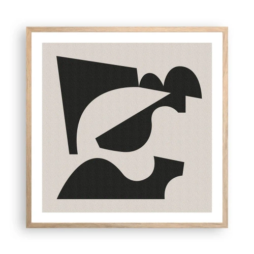 Pôster com moldura de carvalho claro - Para automontagem - 60x60 cm
