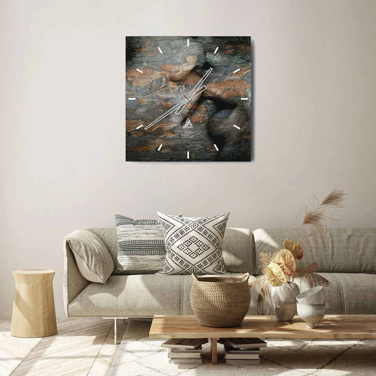 Relógio de parede - Relógio em vidro - Juntos para sempre - 40x40 cm