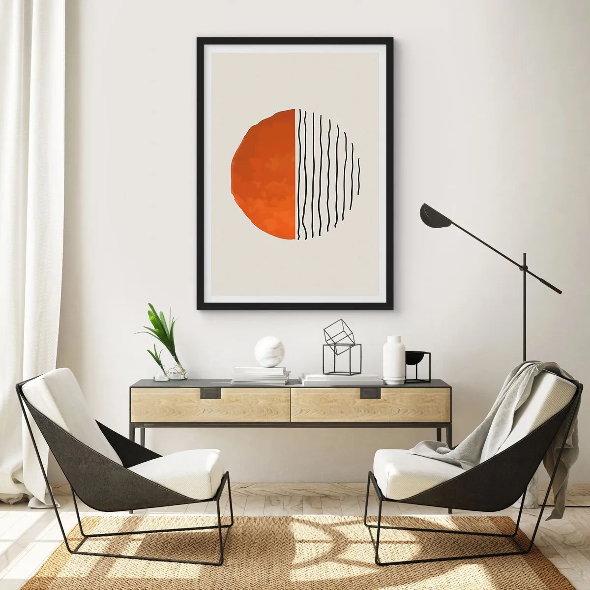 Pôster com moldura preta - No clima japonês - 61x91 cm